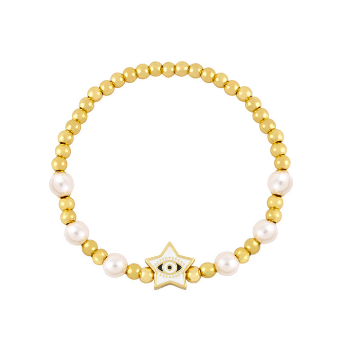 Wholesale alloy devil's eye bracelet JDC-BT-AS106 Bracelet 翱昇 white Wholesale Jewelry JoyasDeChina Joyas De China