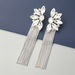 Wholesale alloy diamond and flower long tassel earrings JDC-ES-JL028 Earrings JoyasDeChina Wholesale Jewelry JoyasDeChina Joyas De China