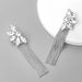 Wholesale alloy diamond and flower long tassel earrings JDC-ES-JL028 Earrings JoyasDeChina silver Wholesale Jewelry JoyasDeChina Joyas De China