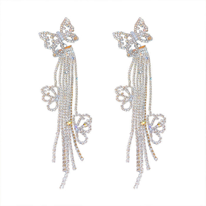 Wholesale alloy diamond Bow Earrings JDC-ES-BY-059 Earrings 宝钰 Wholesale Jewelry JoyasDeChina Joyas De China