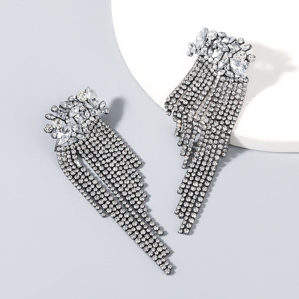 Wholesale alloy diamond diamond diamond geometric Tassel Earrings JDC-ES-JL505 Earrings JoyasDeChina Wholesale Jewelry JoyasDeChina Joyas De China