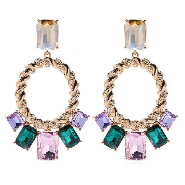 Wholesale alloy diamond earrings JDC-ES-JQ217 Earrings 佳琪 color Wholesale Jewelry JoyasDeChina Joyas De China