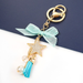 Bulk Jewelry Wholesale alloy diamond five pointed star Bow Keychains JDC-KC-CL017 Wholesale factory from China YIWU China