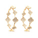 Wholesale alloy Diamond Flower Earrings JDC-ES-MY137 Earrings JoyasDeChina gold Wholesale Jewelry JoyasDeChina Joyas De China
