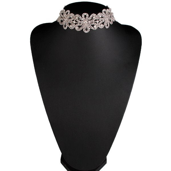 Wholesale alloy Diamond Flower Necklace JDC-NE-JQ183 NECKLACE 佳琪 Wholesale Jewelry JoyasDeChina Joyas De China