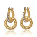 Wholesale alloy diamond geometric earrings JDC-ES-JQ155 Earrings JoyasDeChina gold Wholesale Jewelry JoyasDeChina Joyas De China