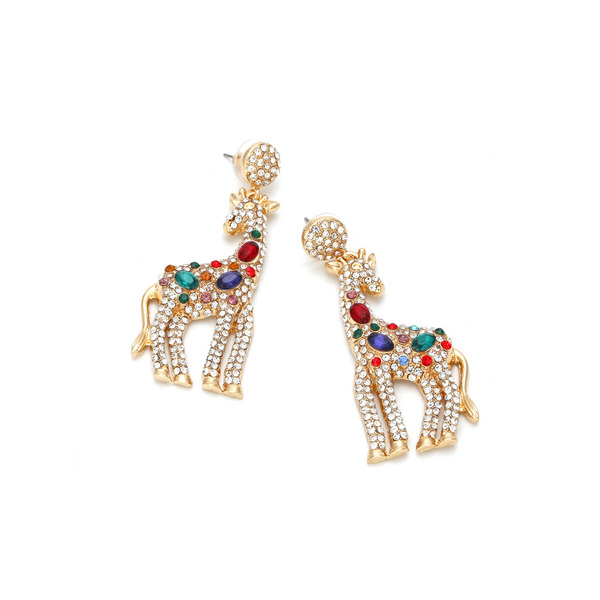 Wholesale alloy diamond giraffe Earrings JDC-ES-MY012 Earrings JoyasDeChina Wholesale Jewelry JoyasDeChina Joyas De China