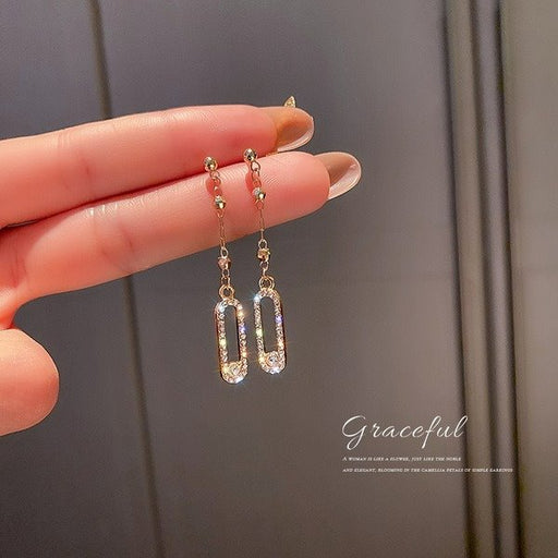 Wholesale alloy diamond gold earrings JDC-ES-BY-043 Earrings 宝钰 Wholesale Jewelry JoyasDeChina Joyas De China
