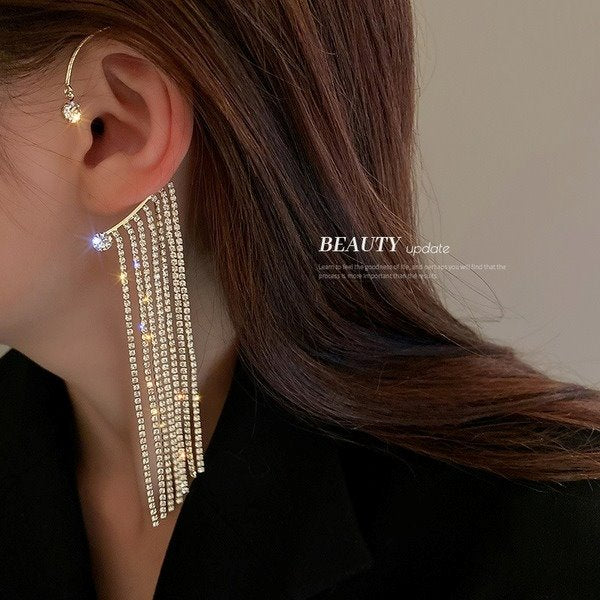 Wholesale alloy diamond gold earrings JDC-ES-BY-061 Earrings 宝钰 Wholesale Jewelry JoyasDeChina Joyas De China