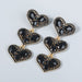 Wholesale alloy diamond heart-shaped multi-earring earrings JDC-ES-JL017 Earrings JoyasDeChina black Wholesale Jewelry JoyasDeChina Joyas De China