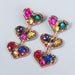 Wholesale alloy diamond heart-shaped multi-earring earrings JDC-ES-JL017 Earrings JoyasDeChina color Wholesale Jewelry JoyasDeChina Joyas De China