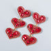 Wholesale alloy diamond heart-shaped multi-earring earrings JDC-ES-JL017 Earrings JoyasDeChina red Wholesale Jewelry JoyasDeChina Joyas De China