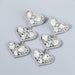 Wholesale alloy diamond heart-shaped multi-earring earrings JDC-ES-JL017 Earrings JoyasDeChina silver Wholesale Jewelry JoyasDeChina Joyas De China
