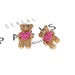 Wholesale alloy diamond inlaid Cartoon Bear Earrings JDC-ES-MY015 Earrings JoyasDeChina Wholesale Jewelry JoyasDeChina Joyas De China