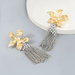 Wholesale alloy diamond inlaid Pearl Flower Tassel Earrings JDC-ES-JL504 Earrings JoyasDeChina Wholesale Jewelry JoyasDeChina Joyas De China