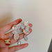 Wholesale alloy diamond inlaid white Earrings JDC-ES-BY-028 Earrings 宝钰 white Wholesale Jewelry JoyasDeChina Joyas De China