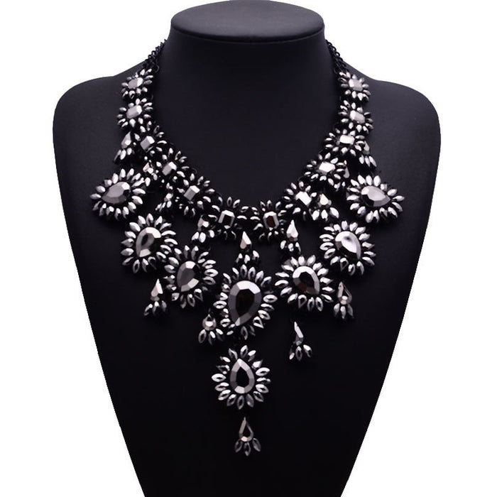 Wholesale Alloy diamond necklace JDC-NE-JQ145 NECKLACE 佳琪 black Wholesale Jewelry JoyasDeChina Joyas De China