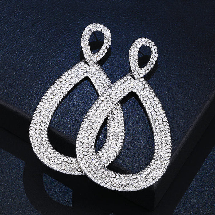 Wholesale alloy Diamond Silver Earrings JDC-ES-AS085 Earrings 翱?N white Wholesale Jewelry JoyasDeChina Joyas De China