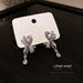 Wholesale alloy Diamond Silver Earrings JDC-ES-BY-008 Earrings 宝钰 Sliver Wholesale Jewelry JoyasDeChina Joyas De China