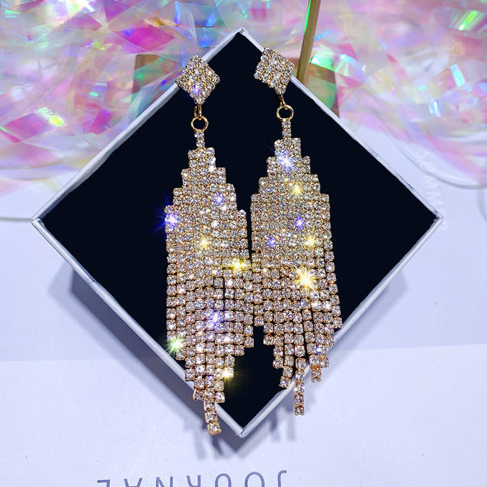 Wholesale alloy Diamond Silver Earrings JDC-ES-BY-103 Earrings 宝钰 rose gold Wholesale Jewelry JoyasDeChina Joyas De China