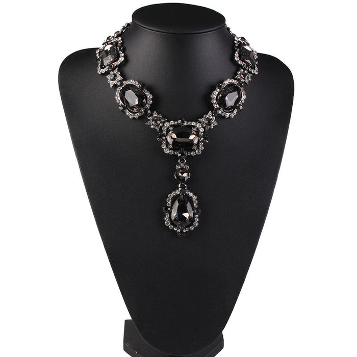 Wholesale alloy diamond simple necklace JDC-NE-JQ146 NECKLACE 佳琪 black Wholesale Jewelry JoyasDeChina Joyas De China