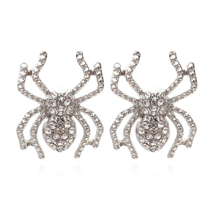 Wholesale alloy diamond spider earrings JDC-ES-MY190 Earrings 曼茵 white k Wholesale Jewelry JoyasDeChina Joyas De China