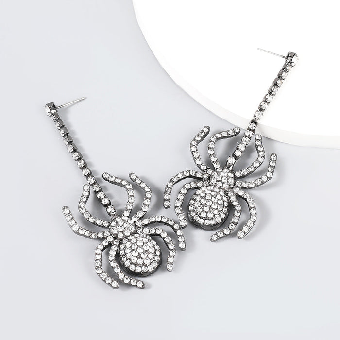 Wholesale Alloy diamond spider earrings women JDC-ES-JL719 Earrings 氿乐 black Wholesale Jewelry JoyasDeChina Joyas De China