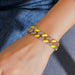 Wholesale alloy diamond-studded Cuban bracelet JDC-BT-A018 Bracelet 妙雅 Wholesale Jewelry JoyasDeChina Joyas De China