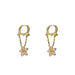 Wholesale alloy diamond studded flower gold earrings JDC-ES-BY-080 Earrings 宝钰 Wholesale Jewelry JoyasDeChina Joyas De China