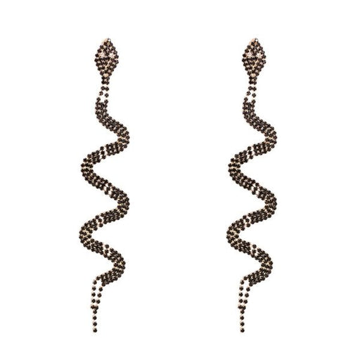 Wholesale alloy diamond-studded snake earrings JDC-ES-JJ336 Earrings 聚嘉 Wholesale Jewelry JoyasDeChina Joyas De China