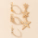 Wholesale alloy diamond-studded star stud earrings JDC-ES-C436 Earrings 咏歌 17526 Wholesale Jewelry JoyasDeChina Joyas De China