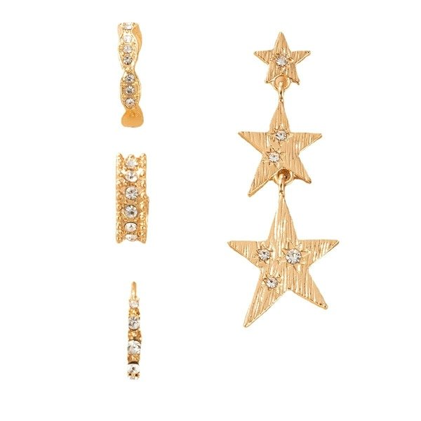 Wholesale alloy diamond-studded star stud earrings JDC-ES-C436 Earrings 咏歌 Wholesale Jewelry JoyasDeChina Joyas De China