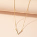 Wholesale alloy diamond V-shaped Pendant Necklace JDC-NE-AYN110 NECKLACE JoyasDeChina X808-v shape Wholesale Jewelry JoyasDeChina Joyas De China