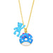 Wholesale alloy donut necklace JDC-NE-AS386 NECKLACE 翱昇 blue Wholesale Jewelry JoyasDeChina Joyas De China