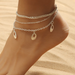 Bulk Jewelry Wholesale alloy double shell chain pendant anklet JDC-AS-A043 Wholesale factory from China YIWU China