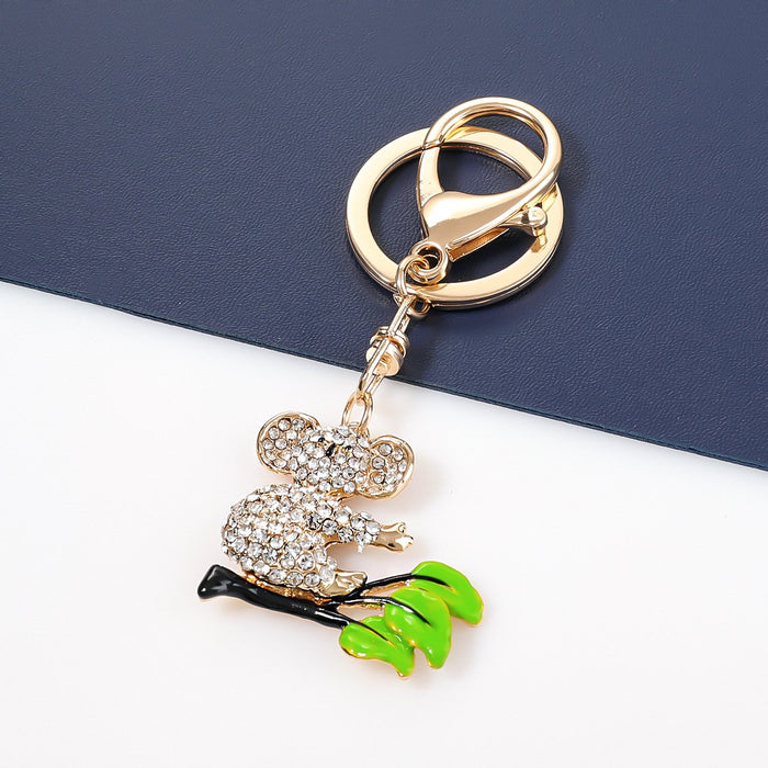 Bulk Jewelry Wholesale alloy drip oil-encrusted drill koala tree bag bear keychains JDC-KC-CL013 Wholesale factory from China YIWU China