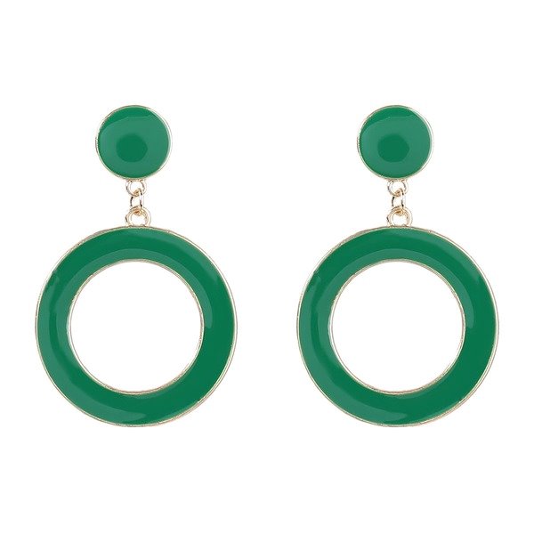 Wholesale alloy drop oil round geometric earrings JDC-ES-JL789 Earrings 氿乐 Wholesale Jewelry JoyasDeChina Joyas De China