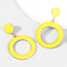 Wholesale alloy drop oil round geometric earrings JDC-ES-JL789 Earrings 氿乐 yellow Wholesale Jewelry JoyasDeChina Joyas De China