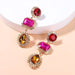 Wholesale alloy drop-shaped gem earrings JDC-ES-JQ193 Earrings 佳琪 Wholesale Jewelry JoyasDeChina Joyas De China