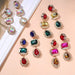 Wholesale alloy drop-shaped gem earrings JDC-ES-JQ193 Earrings 佳琪 Wholesale Jewelry JoyasDeChina Joyas De China