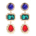 Wholesale alloy drop-shaped gem earrings JDC-ES-JQ193 Earrings 佳琪 red Wholesale Jewelry JoyasDeChina Joyas De China