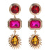 Wholesale alloy drop-shaped gem earrings JDC-ES-JQ193 Earrings 佳琪 yellow Wholesale Jewelry JoyasDeChina Joyas De China