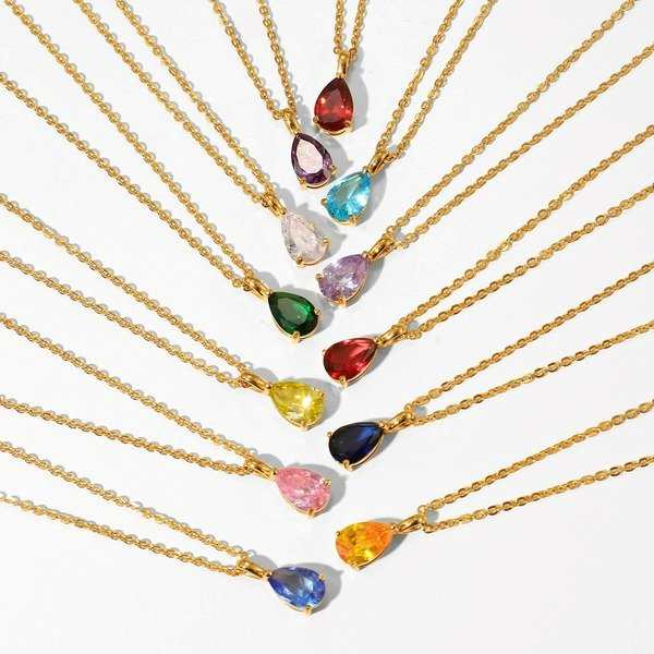 Wholesale alloy drop-shaped pendant necklace JDC-NE-JD323 NECKLACE 杰鼎 Wholesale Jewelry JoyasDeChina Joyas De China