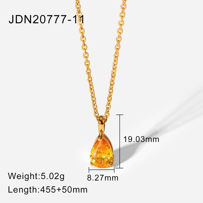 Wholesale alloy drop-shaped pendant necklace JDC-NE-JD323 NECKLACE 杰鼎 JDN20777-11 Wholesale Jewelry JoyasDeChina Joyas De China