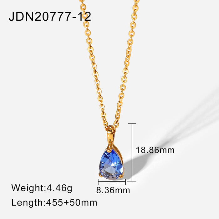 Wholesale alloy drop-shaped pendant necklace JDC-NE-JD323 NECKLACE 杰鼎 JDN20777-12 Wholesale Jewelry JoyasDeChina Joyas De China