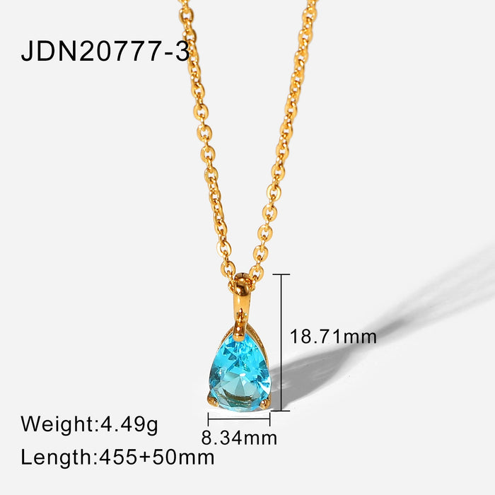 Wholesale alloy drop-shaped pendant necklace JDC-NE-JD323 NECKLACE 杰鼎 JDN20777-3 Wholesale Jewelry JoyasDeChina Joyas De China