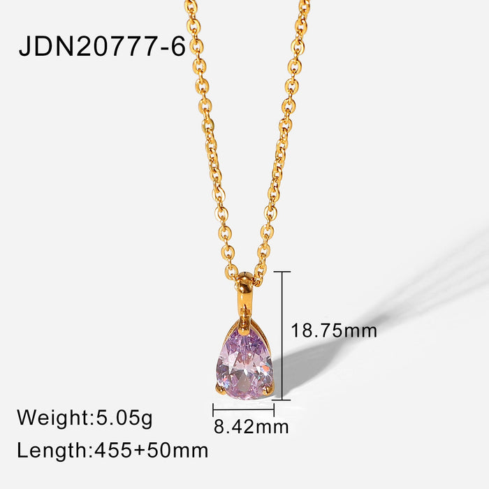 Wholesale alloy drop-shaped pendant necklace JDC-NE-JD323 NECKLACE 杰鼎 JDN20777-6 Wholesale Jewelry JoyasDeChina Joyas De China