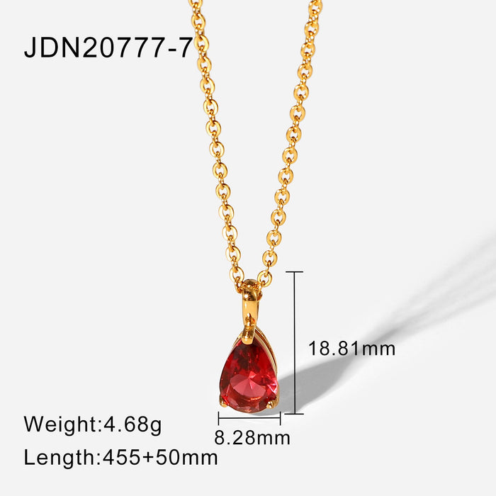 Wholesale alloy drop-shaped pendant necklace JDC-NE-JD323 NECKLACE 杰鼎 JDN20777-7 Wholesale Jewelry JoyasDeChina Joyas De China