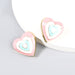 Wholesale alloy drops oil earrings JDC-ES-JL824 Earrings 氿乐 pink Wholesale Jewelry JoyasDeChina Joyas De China