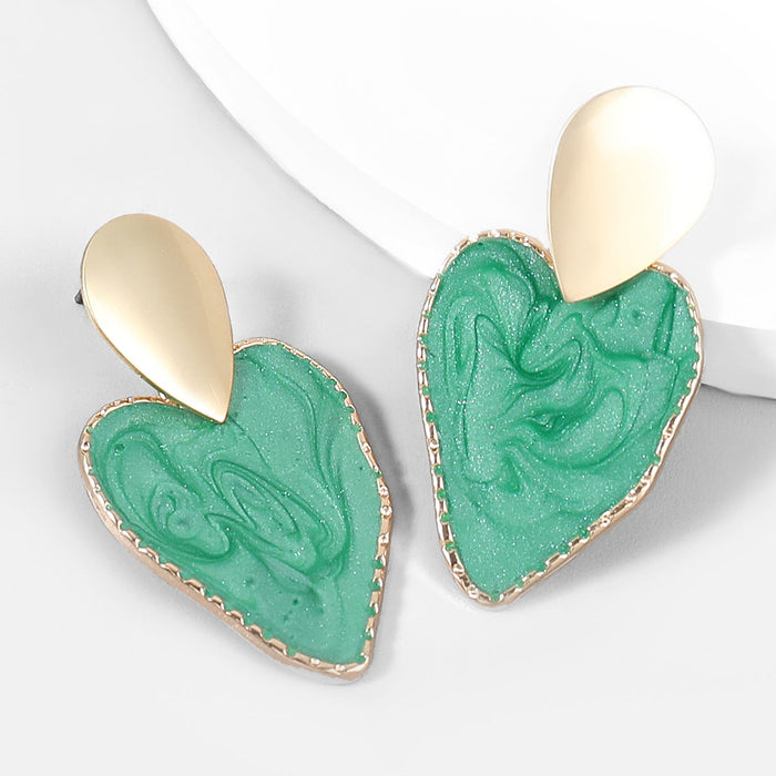 Wholesale Alloy Drops Oil Heart shape Earrings JDC-ES-JL826 Earrings 氿乐 Wholesale Jewelry JoyasDeChina Joyas De China